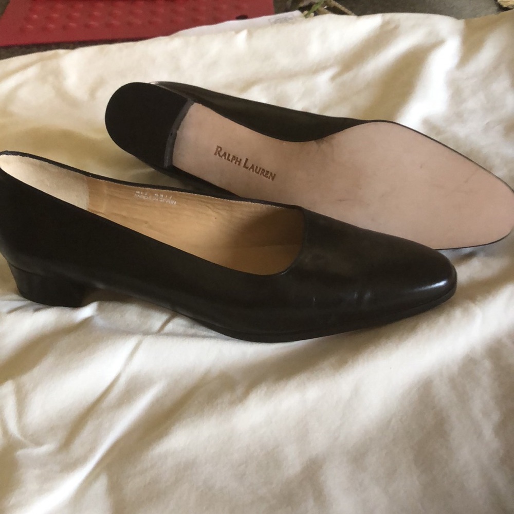 Black Ralph Lauren all leather, leather soles, NEW